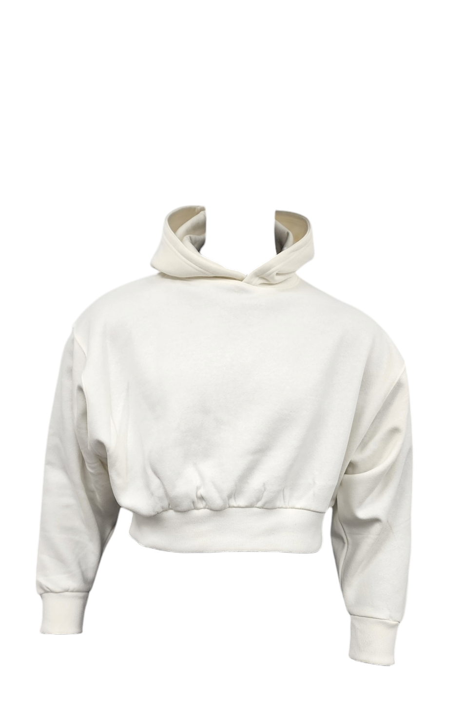 NCH10T Pearl White - Cropped Hoodie