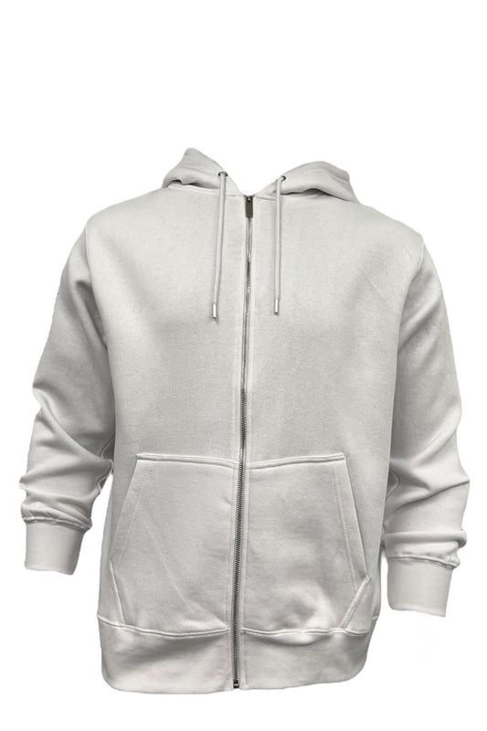 ZHD66 White - Unisex Full-Zip