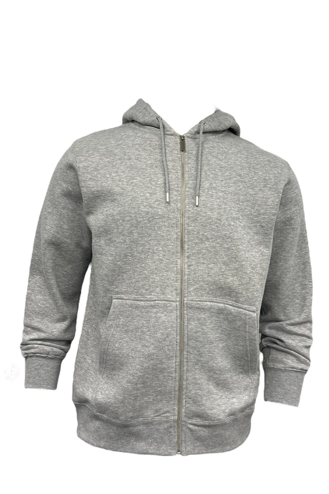 ZHD66 Heather Grey - Unisex Full-Zip