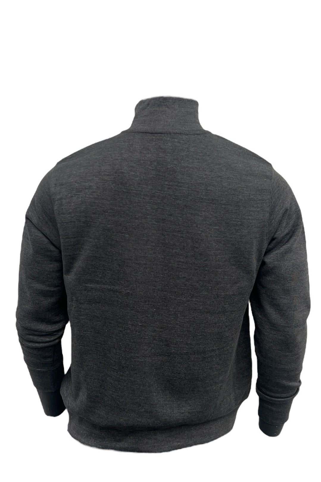 NMN 11 Heather Charcoal -1/4 Zip Mock Neck