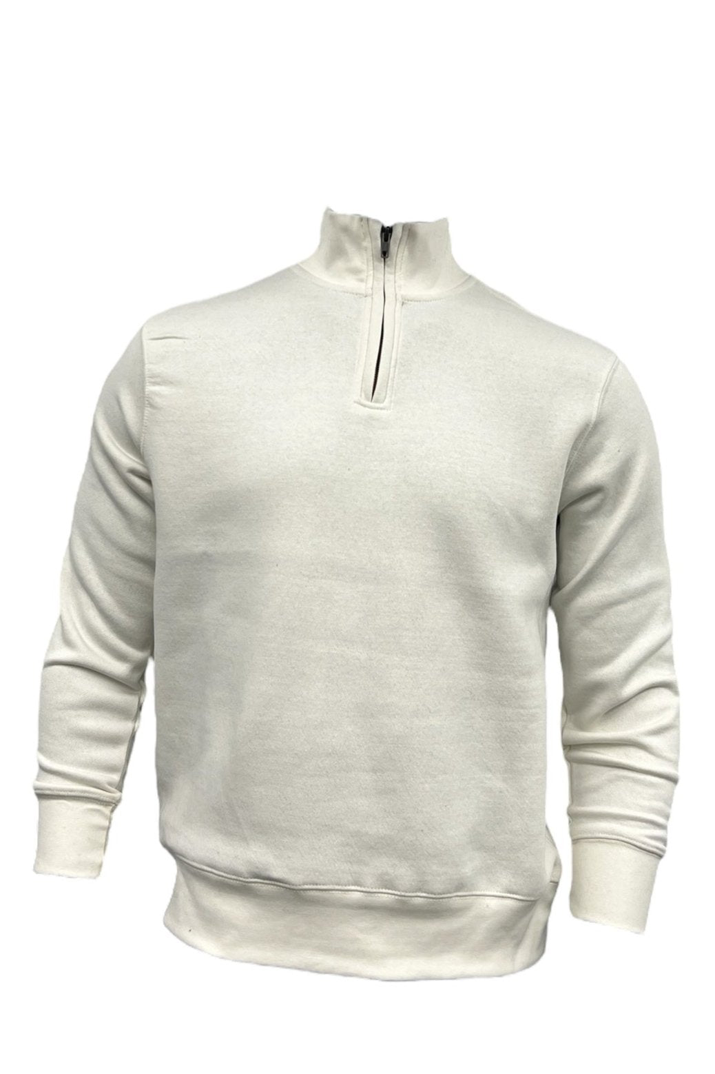 NMN 11  - White 1/4 Zip Mock Neck